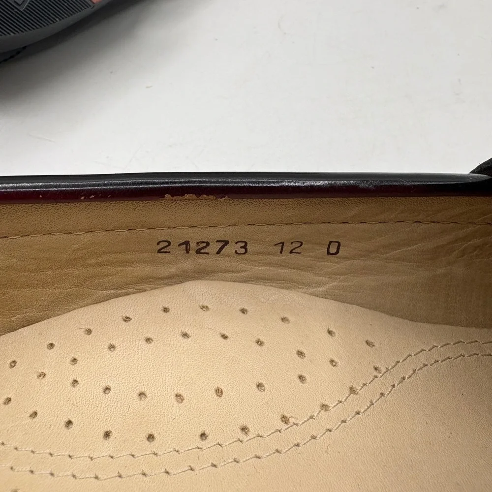 Kirkland Signature Mens Burgundy‎ Leather Tassel Loafers Size 12 D 21273 Brazil